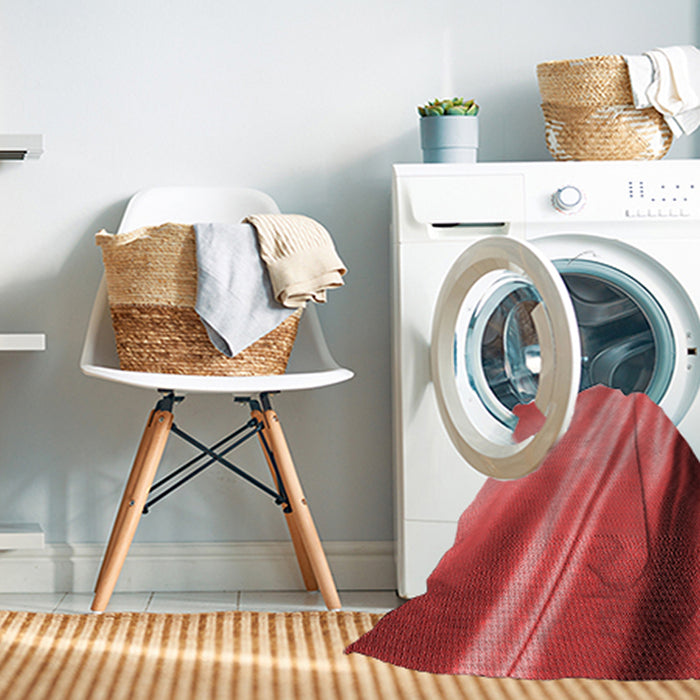 Machine Washable Transitional Red Rug in a Washing Machine, wshpat1580rd