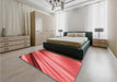 Patterned Red Rug in a Bedroom, pat1580rd