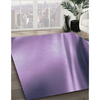 Patterned Bright Lilac Purple Rug, pat1581blu