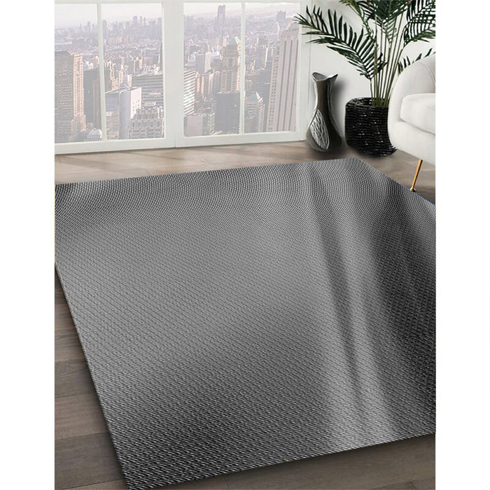 Patterned Gray Rug in Family Room, pat1581gry