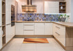 Patterned Red Rug in a Kitchen, pat1581org