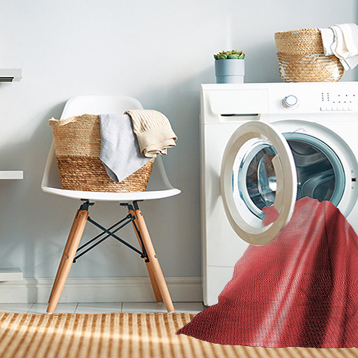 Machine Washable Transitional Red Rug in a Washing Machine, wshpat1581rd