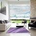 Square Patterned French Lilac Purple Rug in a Living Room, pat1582blu