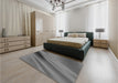Patterned Gray Rug in a Bedroom, pat1582gry