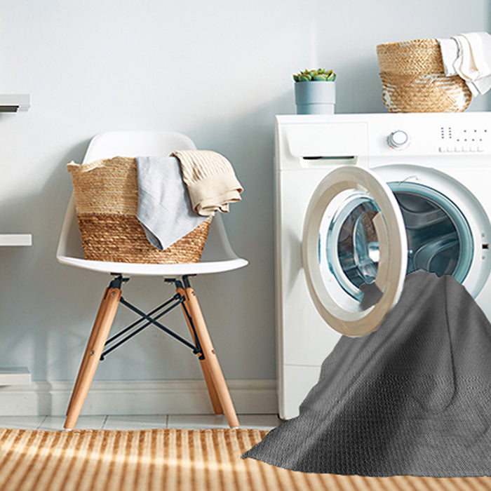 Machine Washable Transitional Grey Gray Rug in a Washing Machine, wshpat1582gry