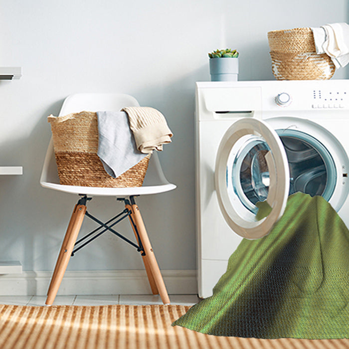 Machine Washable Transitional Yellow Green Rug in a Washing Machine, wshpat1582lblu