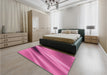 Patterned Pink Rug in a Bedroom, pat1582pur