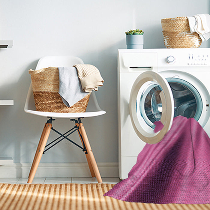 Machine Washable Transitional Pink Rug in a Washing Machine, wshpat1582pur