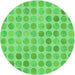 Square Patterned Neon Green Rug, pat1583grn