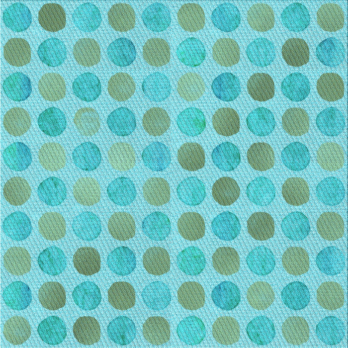 Round Machine Washable Transitional Light Sea Green Rug, wshpat1583lblu