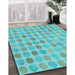 Machine Washable Transitional Light Sea Green Rug in a Family Room, wshpat1583lblu