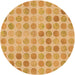 Square Patterned Yellow Orange Rug, pat1583org