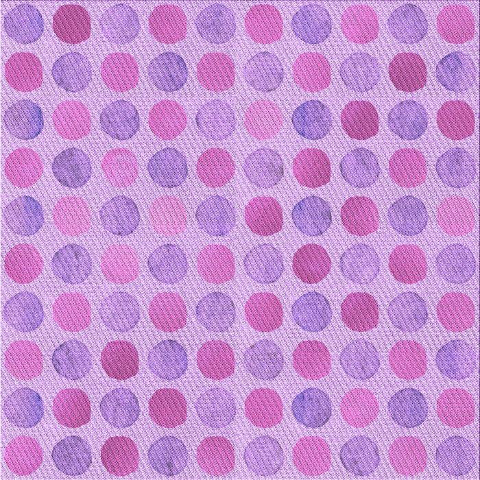 Round Patterned Pastel Purple Pink Rug, pat1583pur