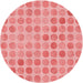 Square Patterned Pastel Pink Rug, pat1583rd