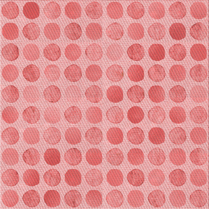 Round Machine Washable Transitional Pastel Pink Rug, wshpat1583rd