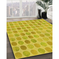 Patterned Golden Yellow Rug, pat1583yw