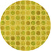 Square Machine Washable Transitional Golden Yellow Rug in a Living Room, wshpat1583yw