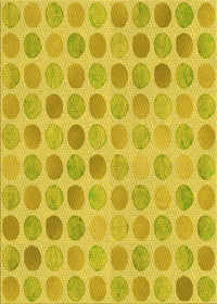 Machine Washable Transitional Golden Yellow Rug, wshpat1583yw