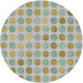 Square Machine Washable Transitional Khaki Green Rug, wshpat1583