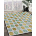 Patterned Khaki Green Novelty Rug in Family Room, pat1583