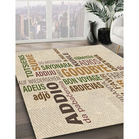 Patterned Wheat Beige Rug, pat1584brn