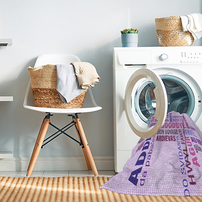 Machine Washable Transitional Purple Rug in a Washing Machine, wshpat1584pur