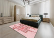 Patterned Light Rose Pink Rug in a Bedroom, pat1584rd