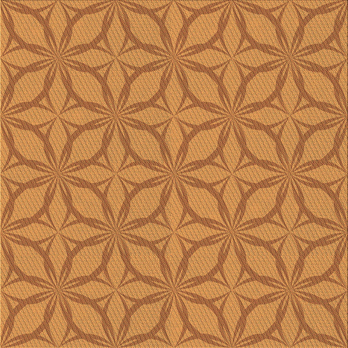 Round Machine Washable Transitional Orange Red Orange Rug, wshpat1585brn