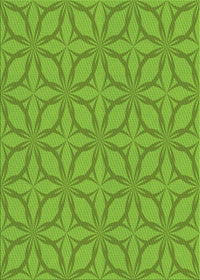 Machine Washable Transitional Bright Green Rug, wshpat1585grn