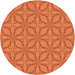 Square Patterned Neon Orange Rug, pat1585org