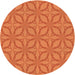 Square Machine Washable Transitional Neon Orange Rug in a Living Room, wshpat1585org