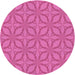 Square Patterned Deep Pink Rug, pat1585pur