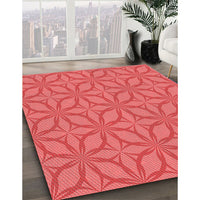 Patterned Red Rug, pat1585rd