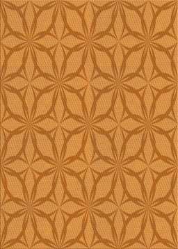 Patterned Orange Red Novelty Rug, pat1585