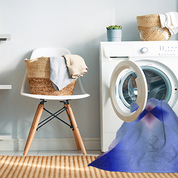 Machine Washable Transitional Sky Blue Rug in a Washing Machine, wshpat1586blu