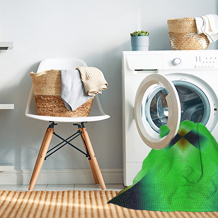 Machine Washable Transitional Lime Green Rug in a Washing Machine, wshpat1586grn
