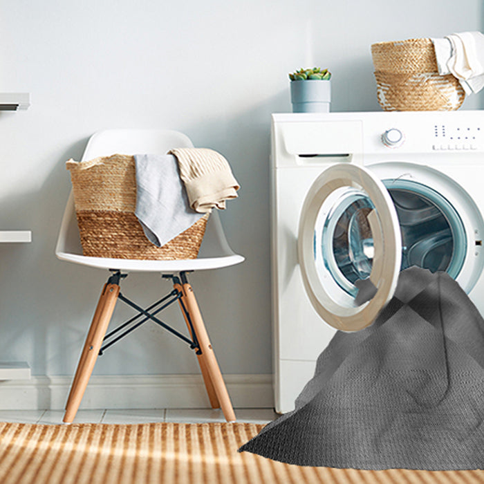 Machine Washable Transitional Grey Gray Rug in a Washing Machine, wshpat1586gry