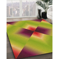 Patterned Green Rug, pat1586org