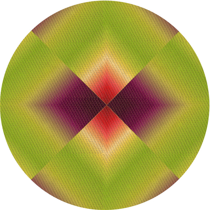 Square Patterned Green Rug, pat1586org