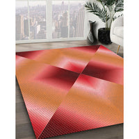 Patterned Orange Rug, pat1586rd