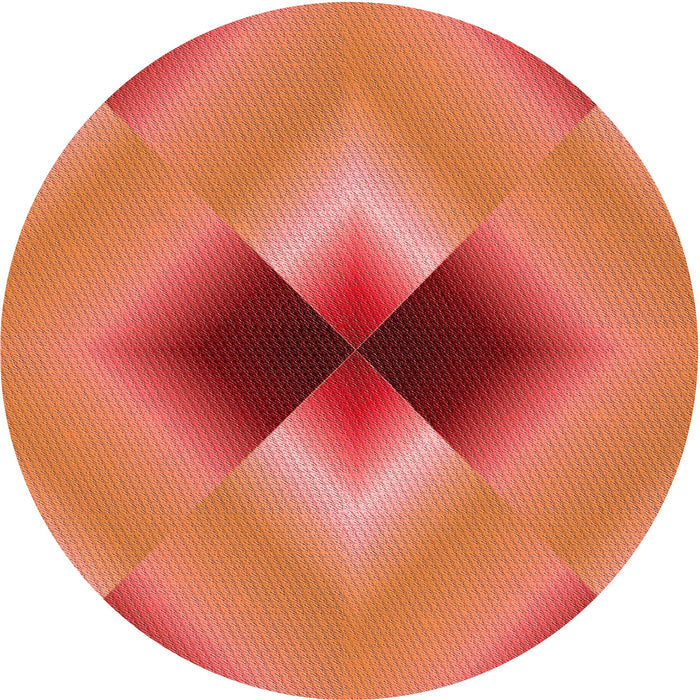 Square Patterned Orange Rug, pat1586rd