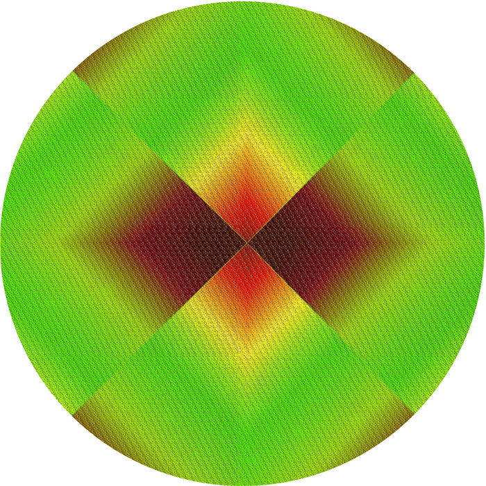 Square Patterned Bright Green Rug, pat1586yw