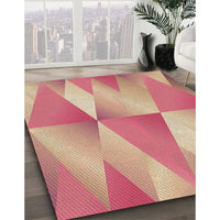 Patterned Red Rug, pat1587brn