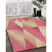 Machine Washable Transitional Red Rug in a Family Room, wshpat1587brn