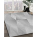 Machine Washable Transitional Platinum Silver Gray Rug in a Family Room, wshpat1587gry