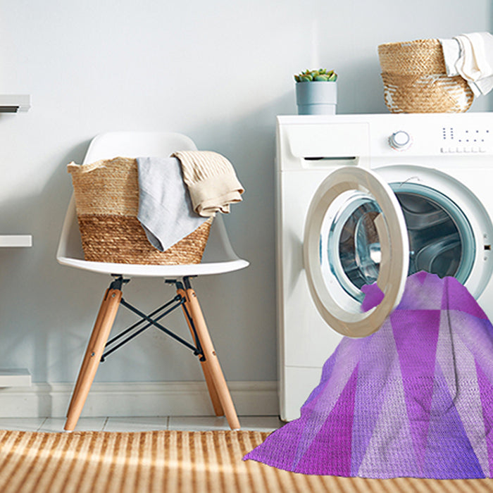 Machine Washable Transitional Violet Purple Rug in a Washing Machine, wshpat1587pur