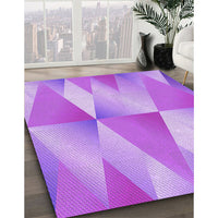 Patterned Violet Purple Rug, pat1587pur