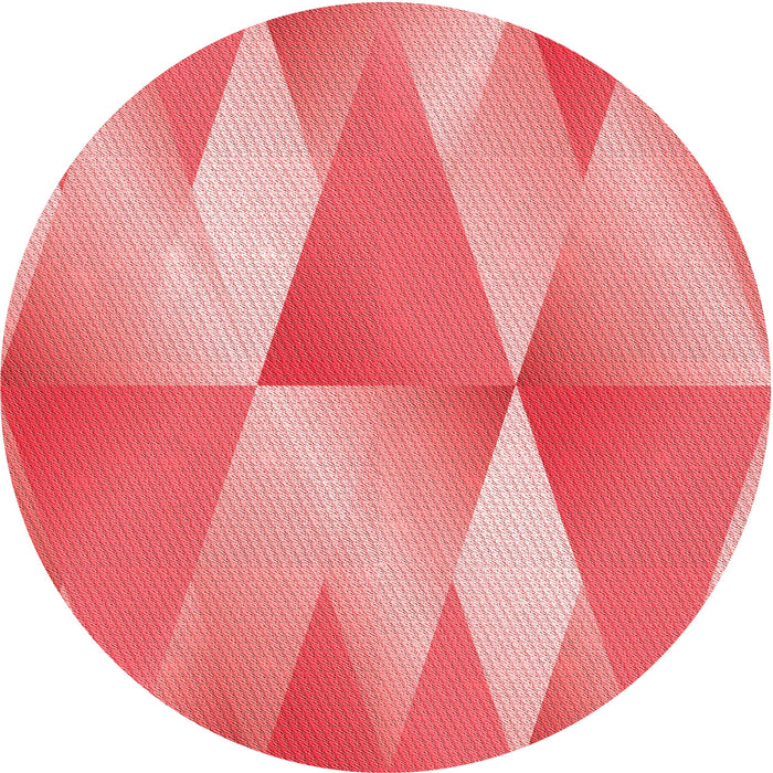 Square Patterned Light Coral Pink Rug, pat1587rd