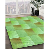 Patterned Emerald Green Rug, pat1588grn