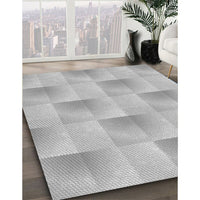 Patterned Platinum Silver Gray Rug, pat1588gry